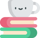 libros y taza de café